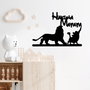 Wallity Hakuna Matata Lion And Piggy Escultura de Pared en Negro